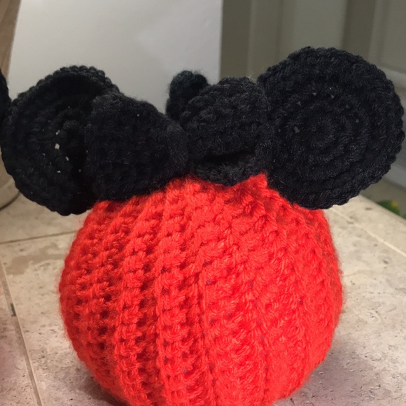 Fall Crochet Mouse Ear Pumpkin Set - Picture 5 of 5